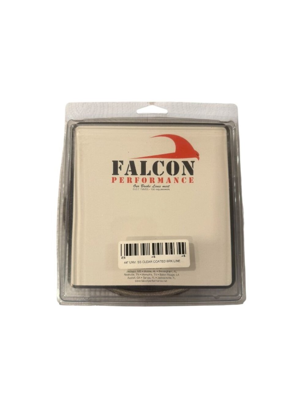 Falcon Performance 44" Universal Stainless Steel Clear Coated Brake Line 844 NOS